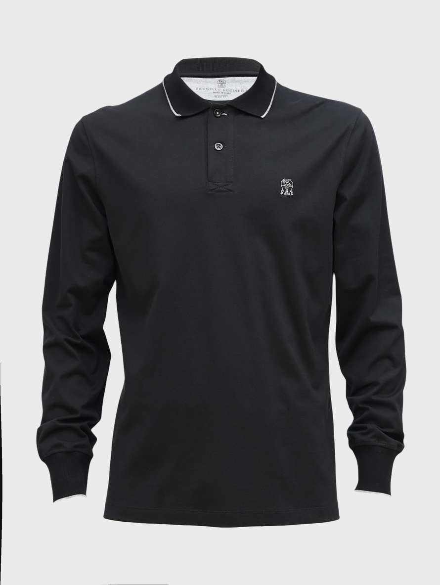 поло с длинным руковом 030724 - фото 1